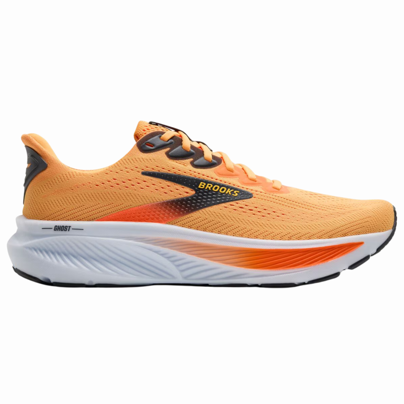 Brooks Men's Ghost 17 Blazing Orange/Yellow/Ebony