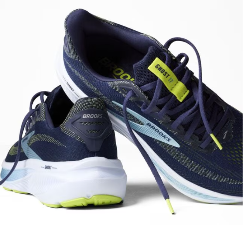 Brooks Men's Ghost 17 Peacoat/Lime/Blue-1