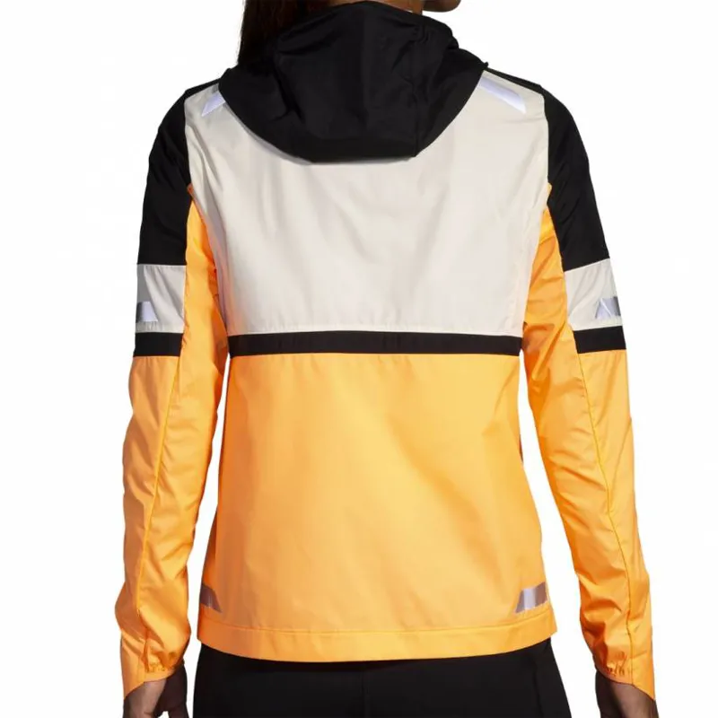 Brooks Women's Run Visible Jacket 2.0 Ecru/Fluoro Flash/Black-1