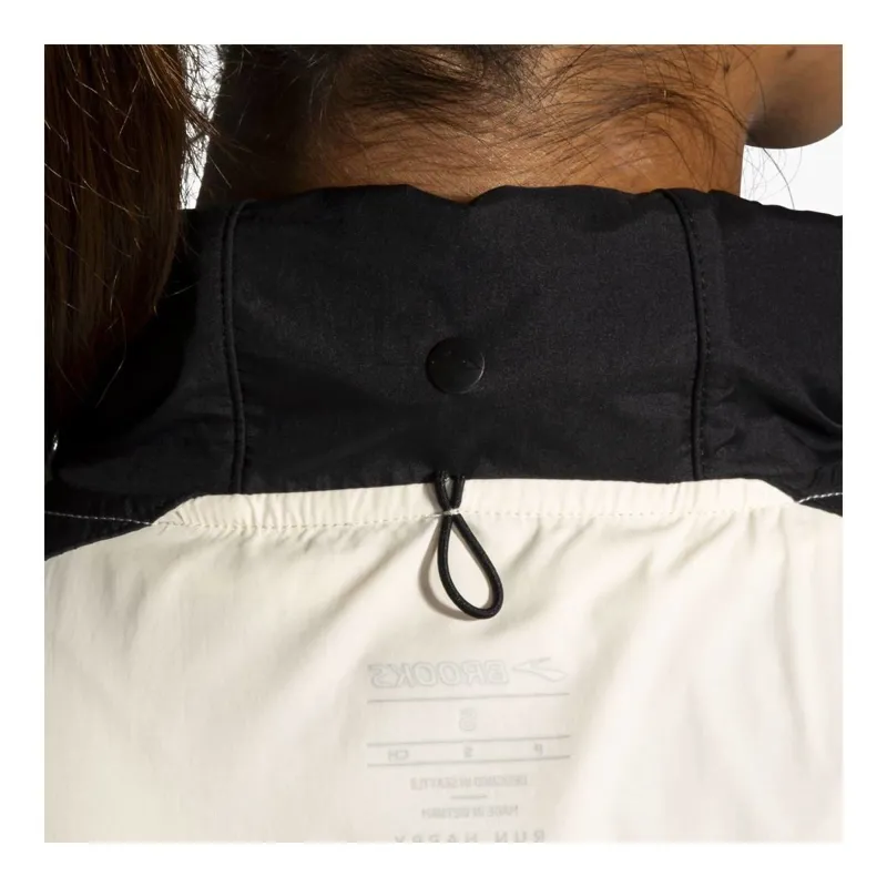 Brooks Women's Run Visible Jacket 2.0 Ecru/Fluoro Flash/Black-5