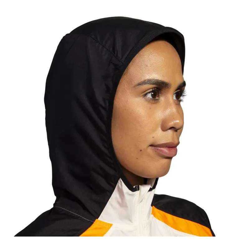 Brooks Women's Run Visible Jacket 2.0 Ecru/Fluoro Flash/Black-6