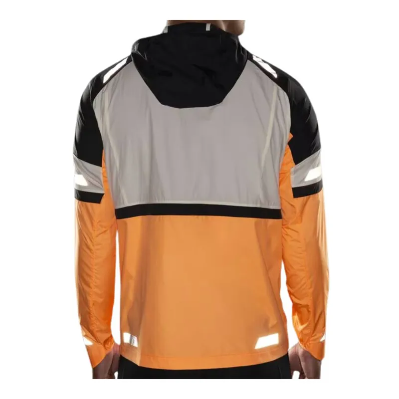 Brooks Men's Run Visible Jacket 2.0 Ecru/Fluoro Flash/Black-5