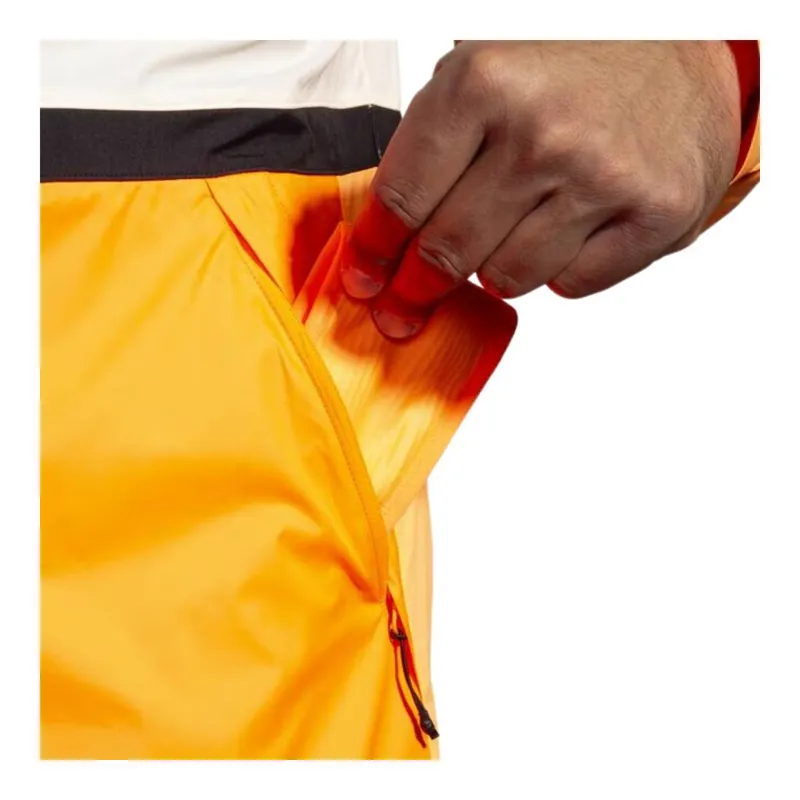 Brooks Men's Run Visible Jacket 2.0 Ecru/Fluoro Flash/Black-6