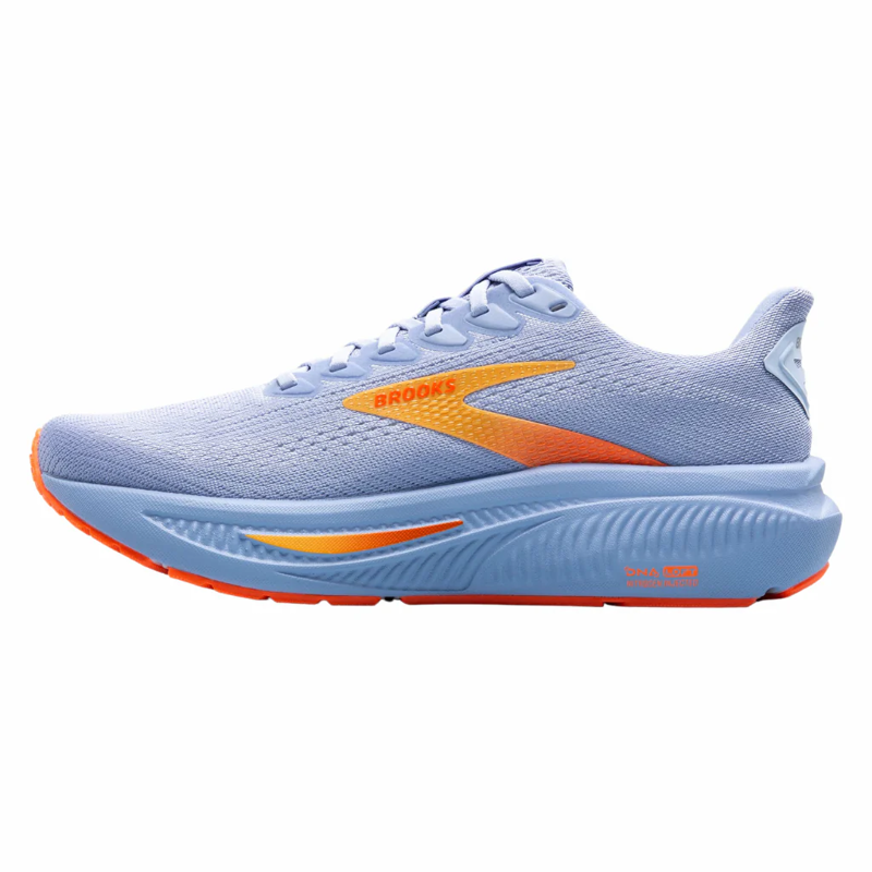 Brooks Women's Ghost 17 Blue Heron/White/Orange-1