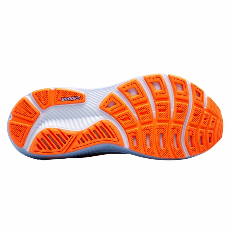Brooks Women's Ghost 17 Blue Heron/White/Orange-2