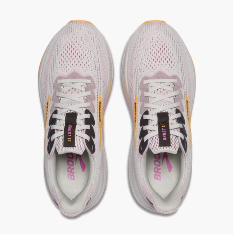 Brooks Women's Ghost 17 Oyster/Apricot/Pink-3