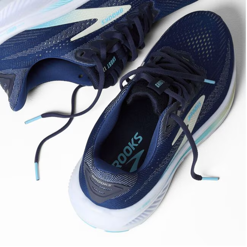 Brooks Women's Ghost 17 WIDE - Navy/Green/Turquoise-1