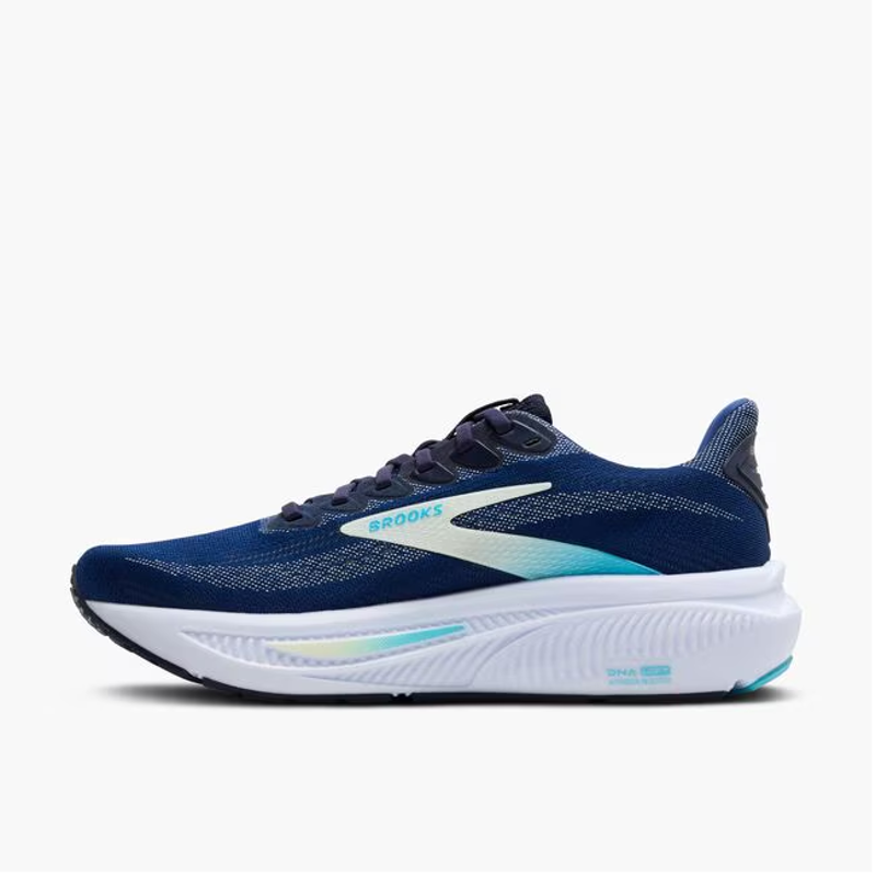 Brooks Women's Ghost 17 WIDE - Navy/Green/Turquoise-4