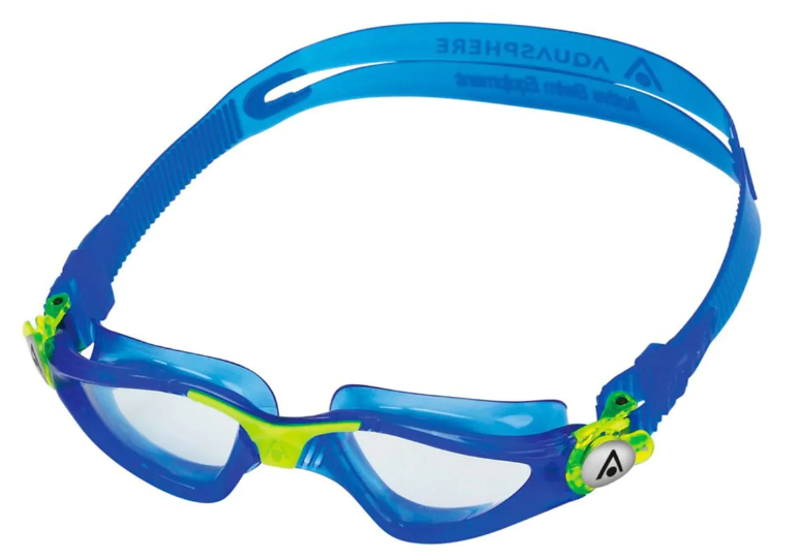 Aquasphere Kayenne  Clear Lens Junior Goggles - Blue/ Yellow-1