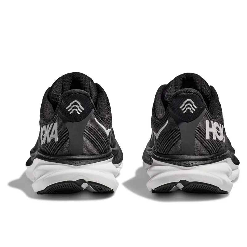 Hoka One One Clifton 9 Women's Running Shoe - Black/White  -3