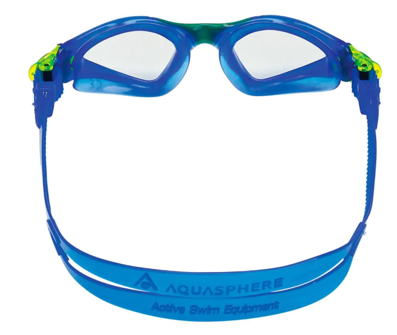 Aquasphere Kayenne  Clear Lens Junior Goggles - Blue/ Yellow-2