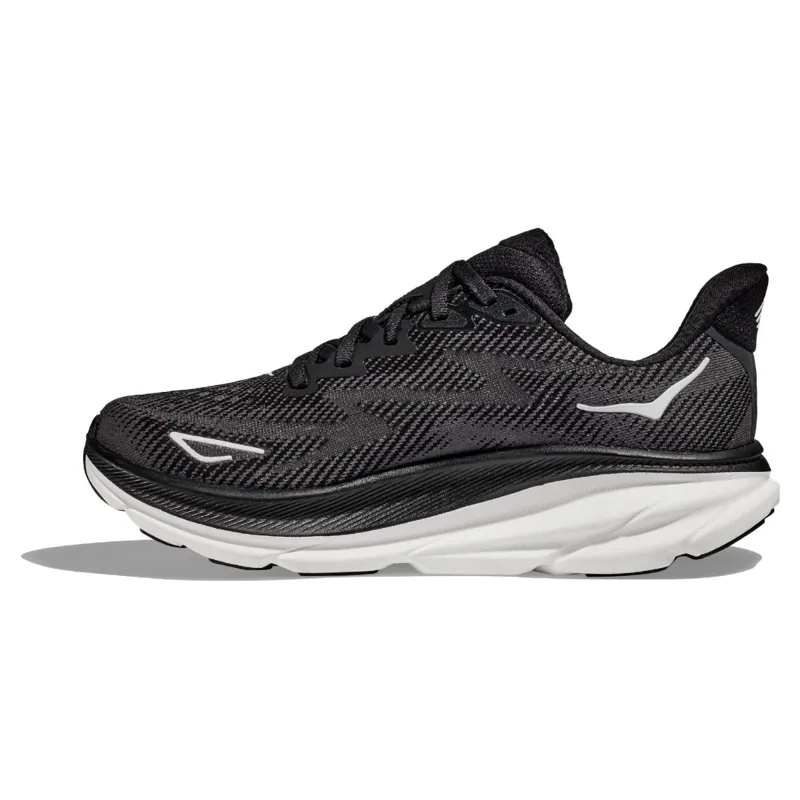Hoka One One Clifton 9 Women's Running Shoe - Black/White  -1