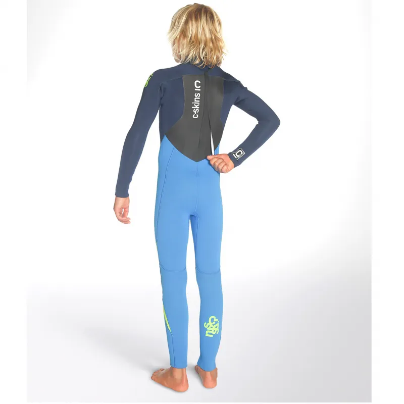 C-Skins: Junior Legend 5/4/3mm Back Zip Wetsuit - Cyan/Slate