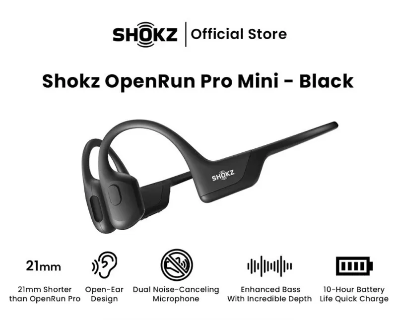 SHOKZ OPENRUN PRO Mini Black【付属品付き】 Shokz OpenRun PRO Mini Headphones | Marathon Sports