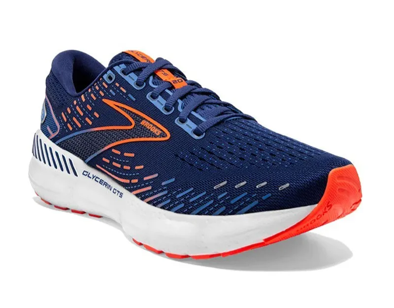 Brooks Glycerin GTS 20 2E WIDE - Blue Depths/Place Blue/Orange-1