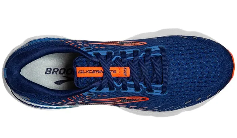 Brooks Glycerin GTS 20 2E WIDE - Blue Depths/Place Blue/Orange-2