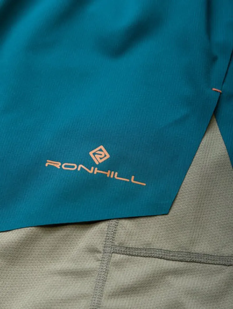 Ronhill Men's Tech Distance Twin Short Deep Lagoon/Woodland-6
