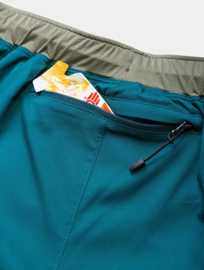 Ronhill Men's Tech Distance Twin Short Deep Lagoon/Woodland-11