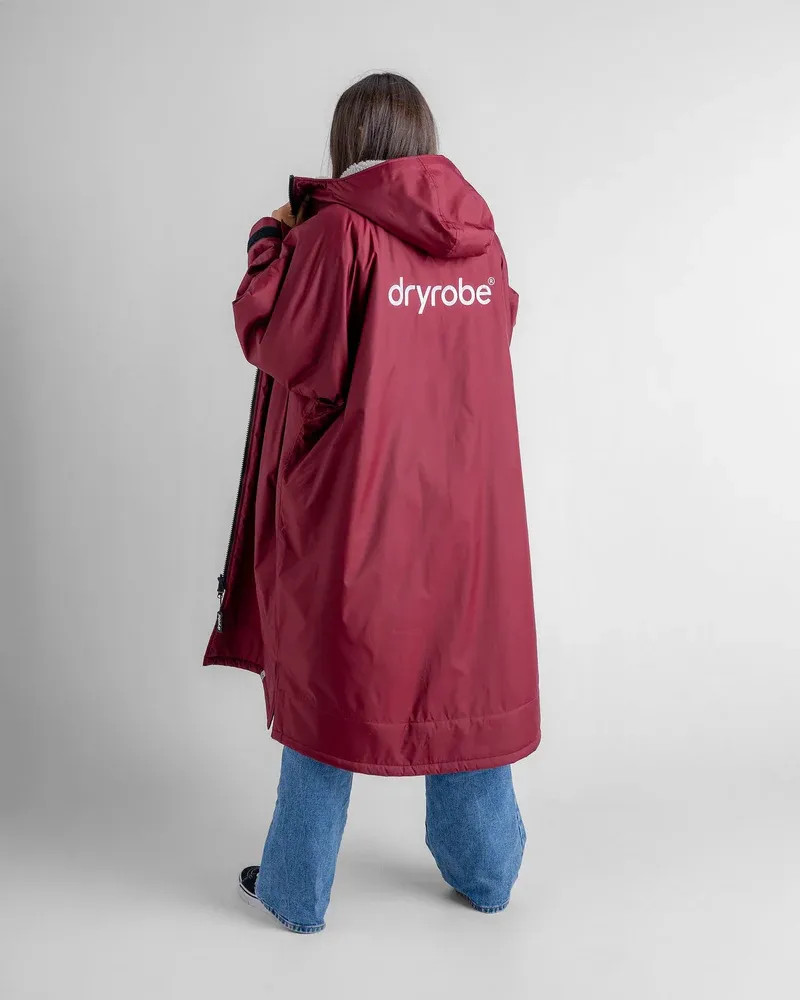 Dryrobe Small L/S Dryrobe Burgundy/Silver Grey-10