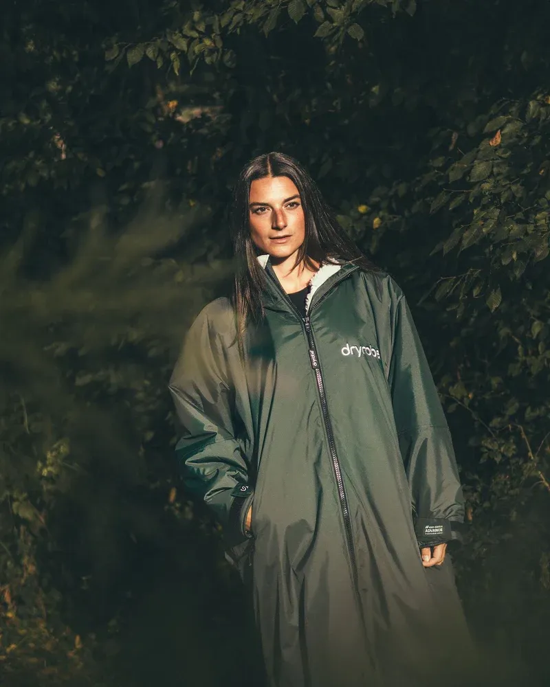 Dryrobe Medium L/S Dryrobe Dark Green/Nimbus Cloud-8