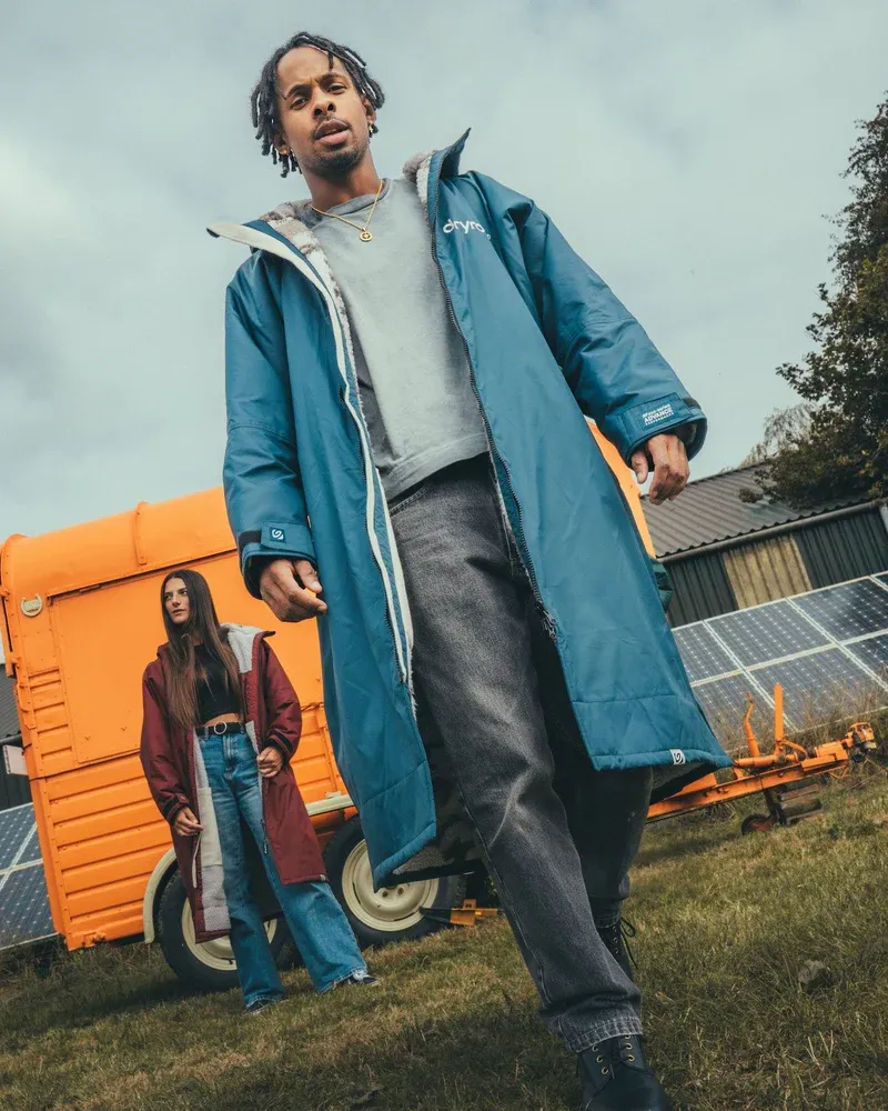 Dryrobe Small L/S Dryrobe Deep Sea Blue/Sand Camo-1