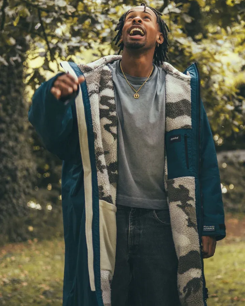 Dryrobe Medium L/S Dryrobe Deep Sea Blue/Sand Camo-2