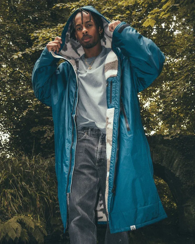 Dryrobe Small L/S Dryrobe Deep Sea Blue/Sand Camo-3