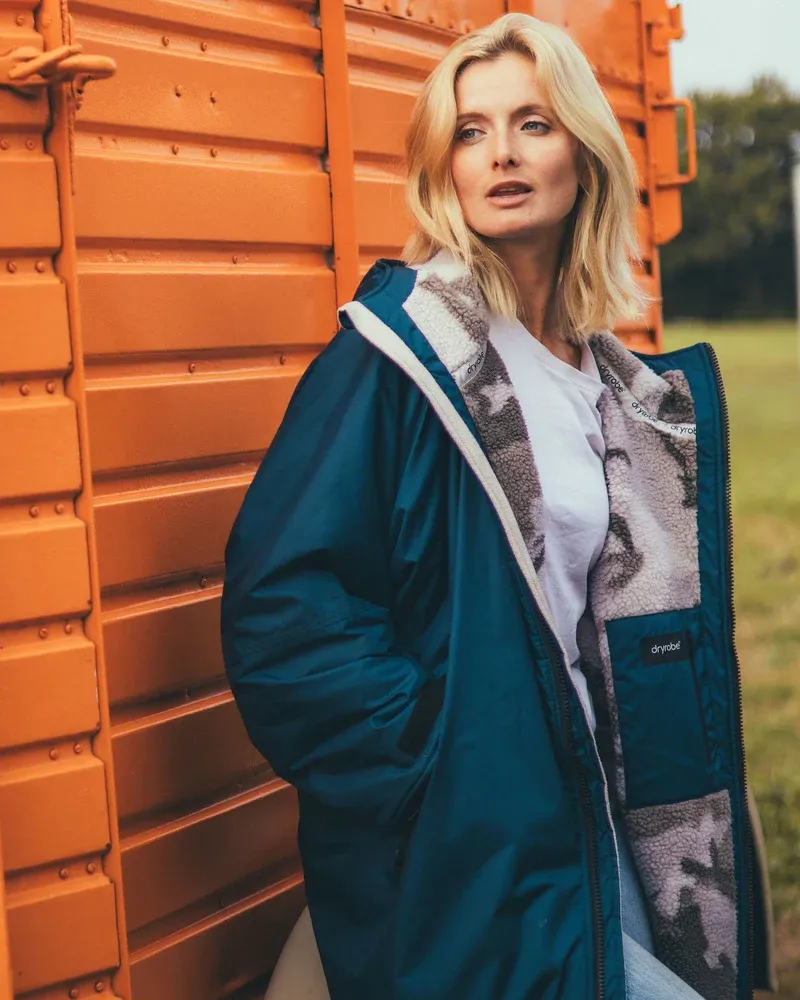 Dryrobe Medium L/S Dryrobe Deep Sea Blue/Sand Camo-5