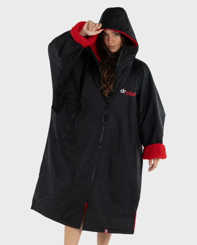 Dryrobe V3 XL L/S Black/Red-1