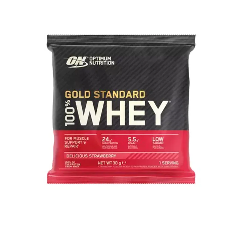 Optimum Nutrition: 100% Whey Gold Sachet/1 Sachet 30 grams - Delicious Strawberry