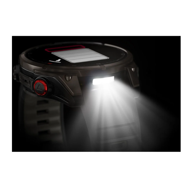 Garmin Fenix 8 Pro 47 mm AMOLED Sapphire Carbon grey DLC titanium with Black/pebble grey silicone band-9