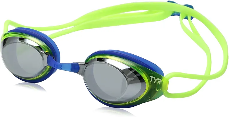  TYR Blackhawk Racing Mirrored Jr Goggles - Silver/Yellow-1