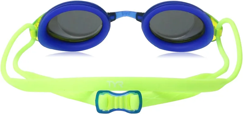  TYR Blackhawk Racing Mirrored Jr Goggles - Silver/Yellow-2