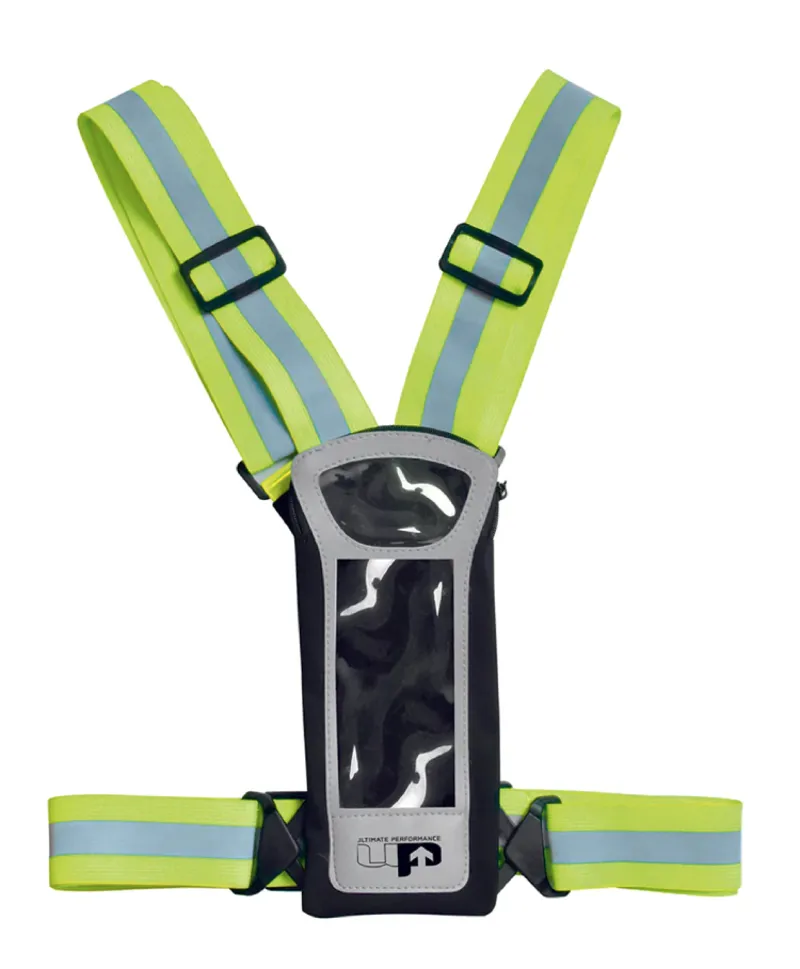 Ultimate Performance Stile LED Phone Reflective Run Vest Yellow