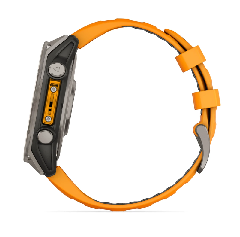 Garmin Fenix 8 47 mm AMOLED Sapphire Titanium with Spark orange/graphite silicone band-8