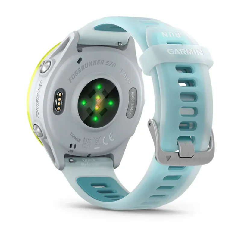 Forerunner 570 47mm Amp Yellow Aluminium with Translucent Whitestone/Turquoise Band-4