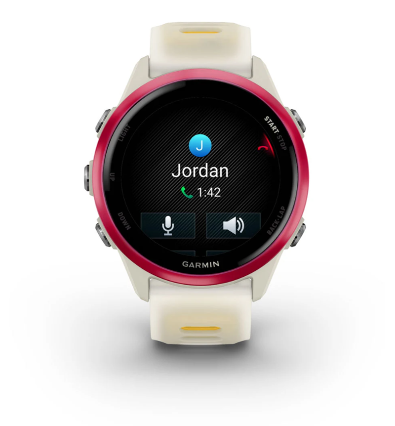 Garmin Forerunner 570 42mm Raspberry Aluminium with Translucent Bone/Mango Band-3