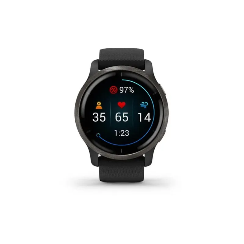 Garmin Venu 2 GPS Fitness Smartwatch - Black/Slate-1