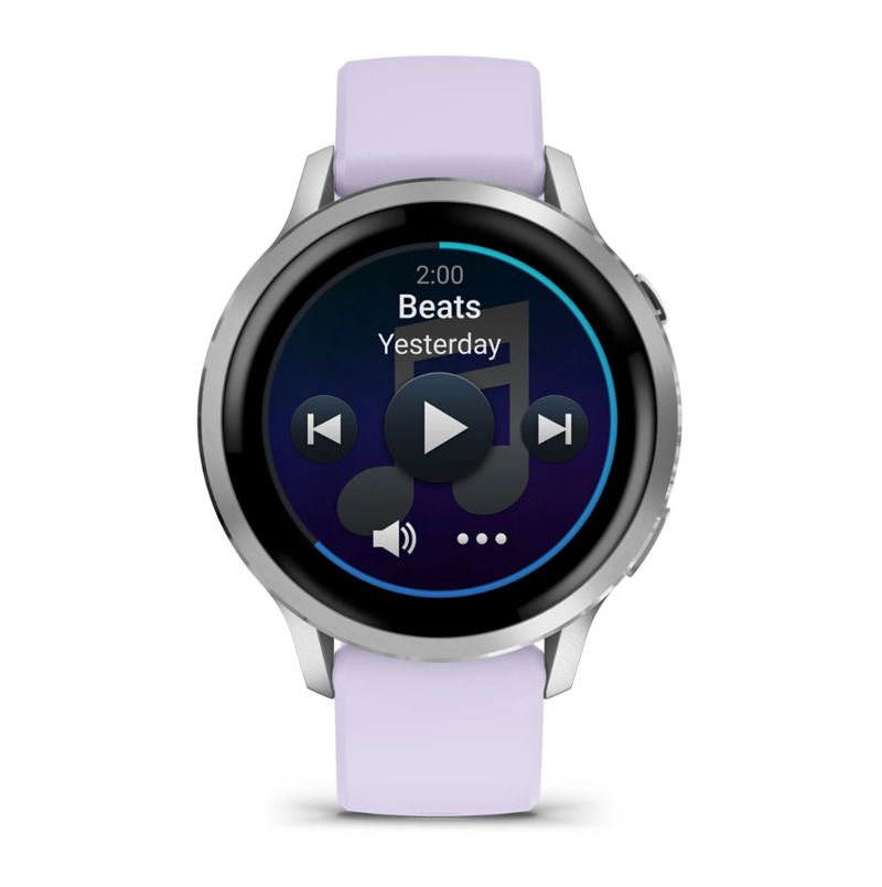 Garmin Venu 4 41mm Silver with Periwinkle Silicone Band-3