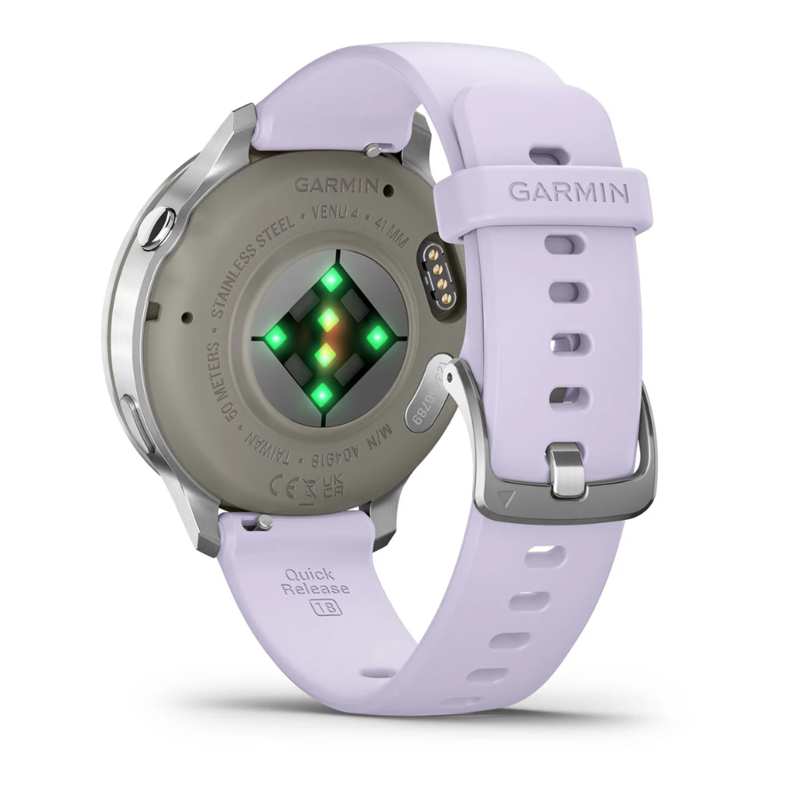 Garmin Venu 4 41mm Silver with Periwinkle Silicone Band-6