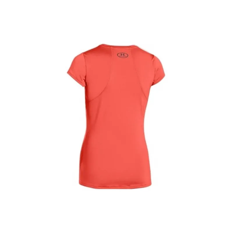 Under Armour Girls HeatGear Short Sleeve Pink-1