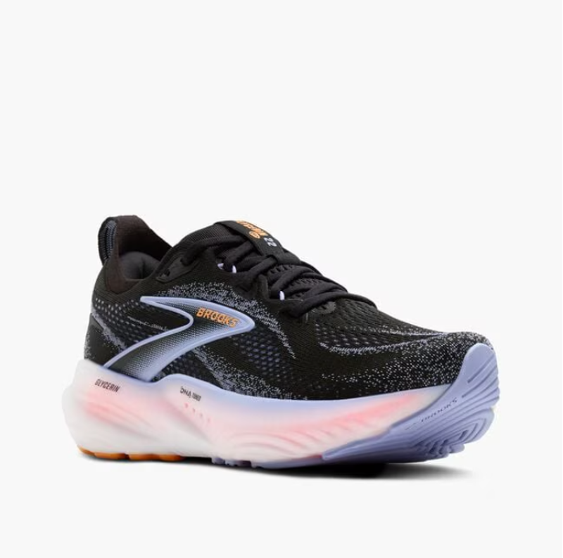 Brooks Women's Glycerin 22 Black/Blue Heron/Orange-1