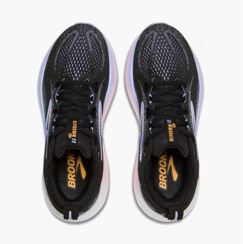 Brooks Women's Glycerin 22 Black/Blue Heron/Orange-3