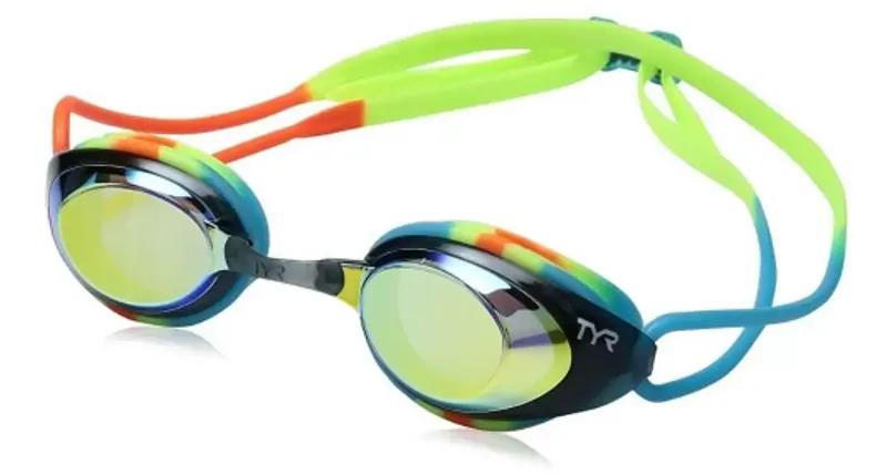 TYR Blackhawk JR Goggle  - Gold/Blue/Orange Mirrored
