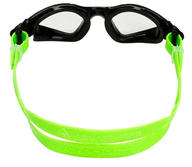 Aquasphere Kayenne Junior Goggles Clear Lens - Black/Green-1