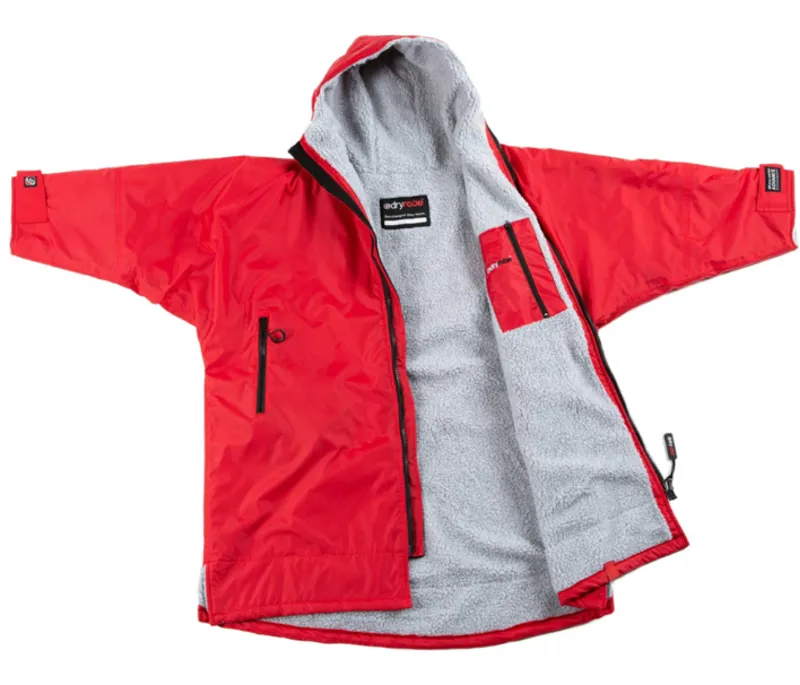 Dryrobe Long Sleeve Changing Robe Large - Red/Grey