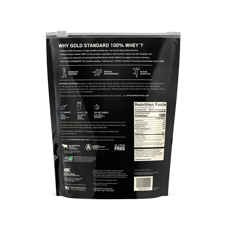 Optimum Nutrition: Gold Standard 100% Whey Protein Powder 450g - Vanilla Ice cream-1