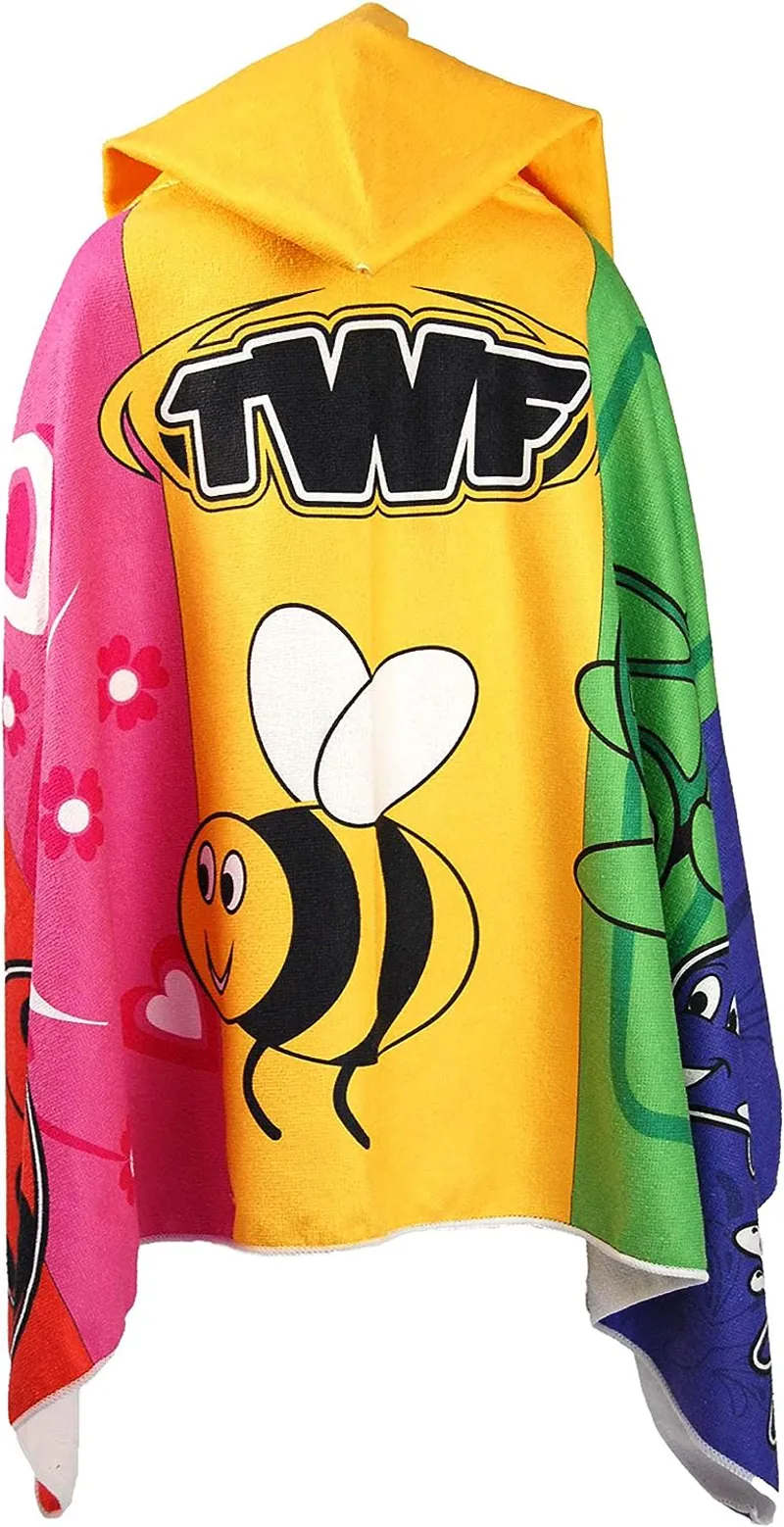 TWF: Baby/Toddler Hooded Wrap Towel - Multi Color-2