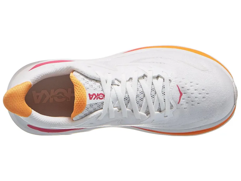  Hoka One One Women's Clifton 10 White/Electric Rose-3