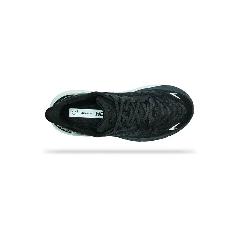 Hoka Women's Arahi 6 Black/White - WIDE-4